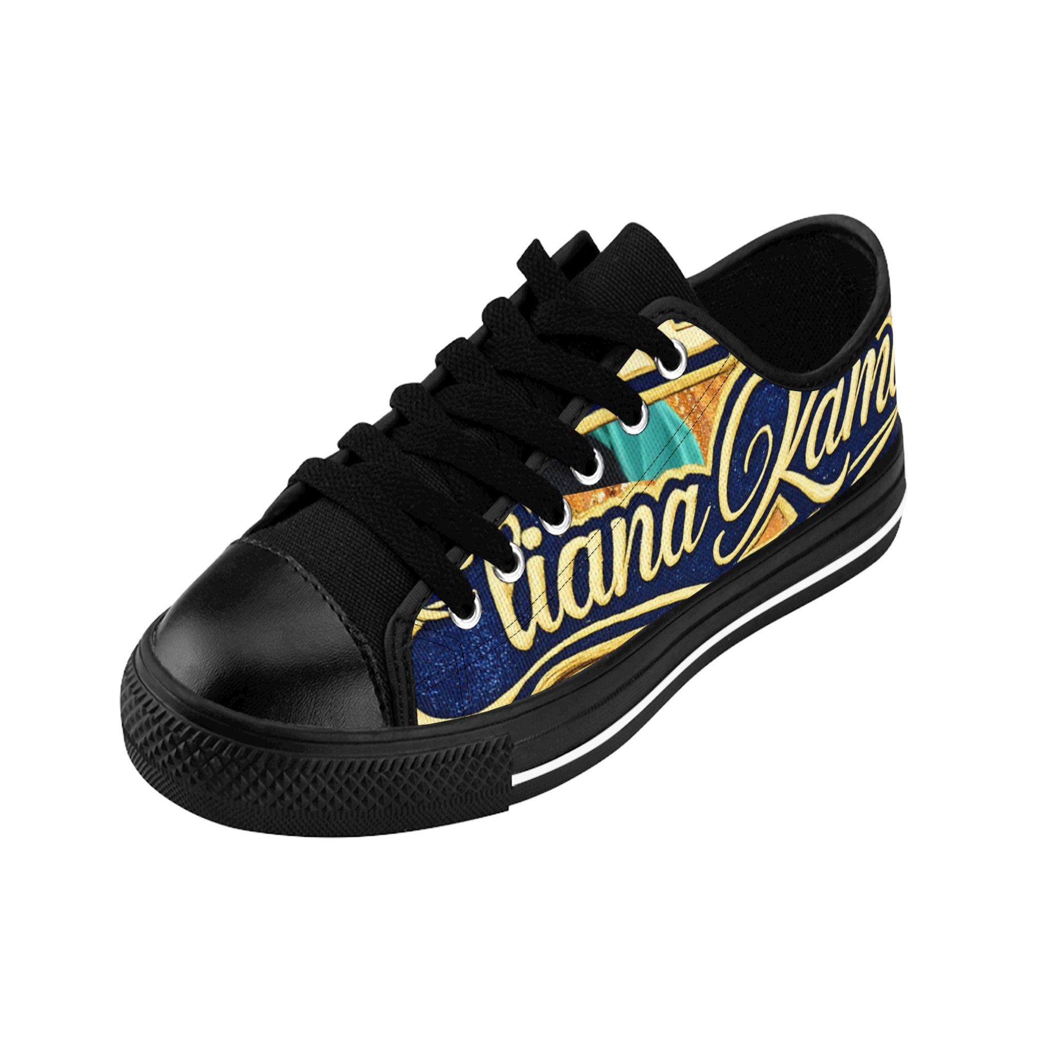 Custom Script Graphic Sneakers — Women’s Personalized Name Canvas Shoes
