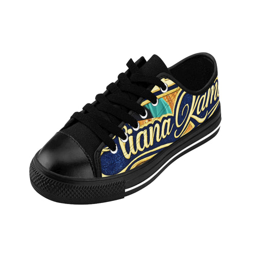 Custom Script Graphic Sneakers — Women’s Personalized Name Canvas Shoes