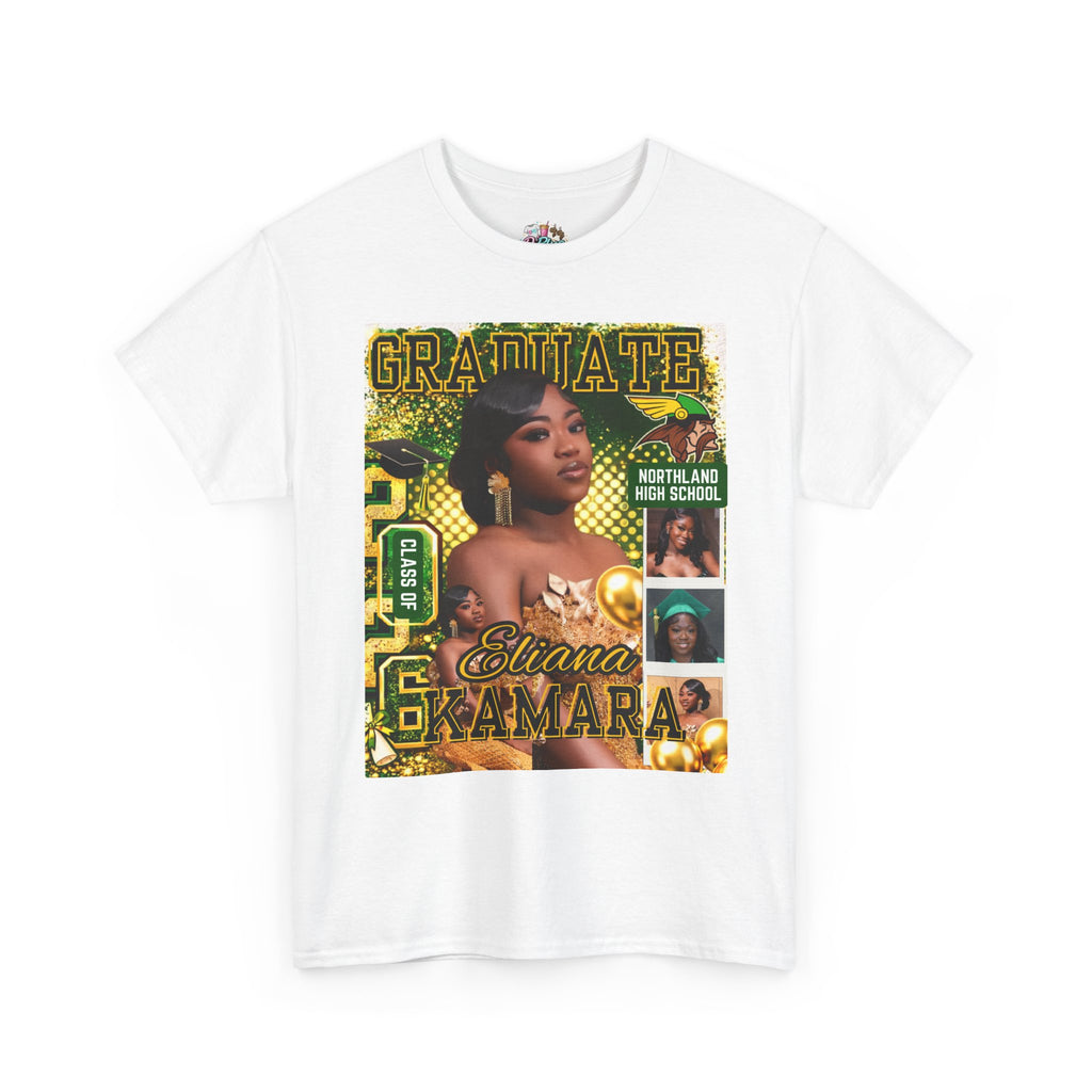 Graduation Photo Tee — Personalized "Graduate" Design with Name (Kamara)