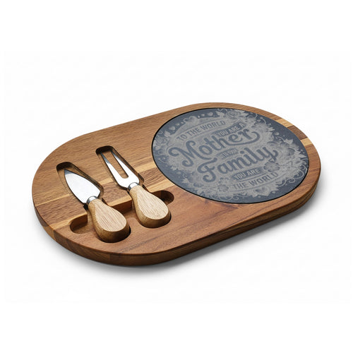 Engraved Mother & Family Charcuterie Board Set