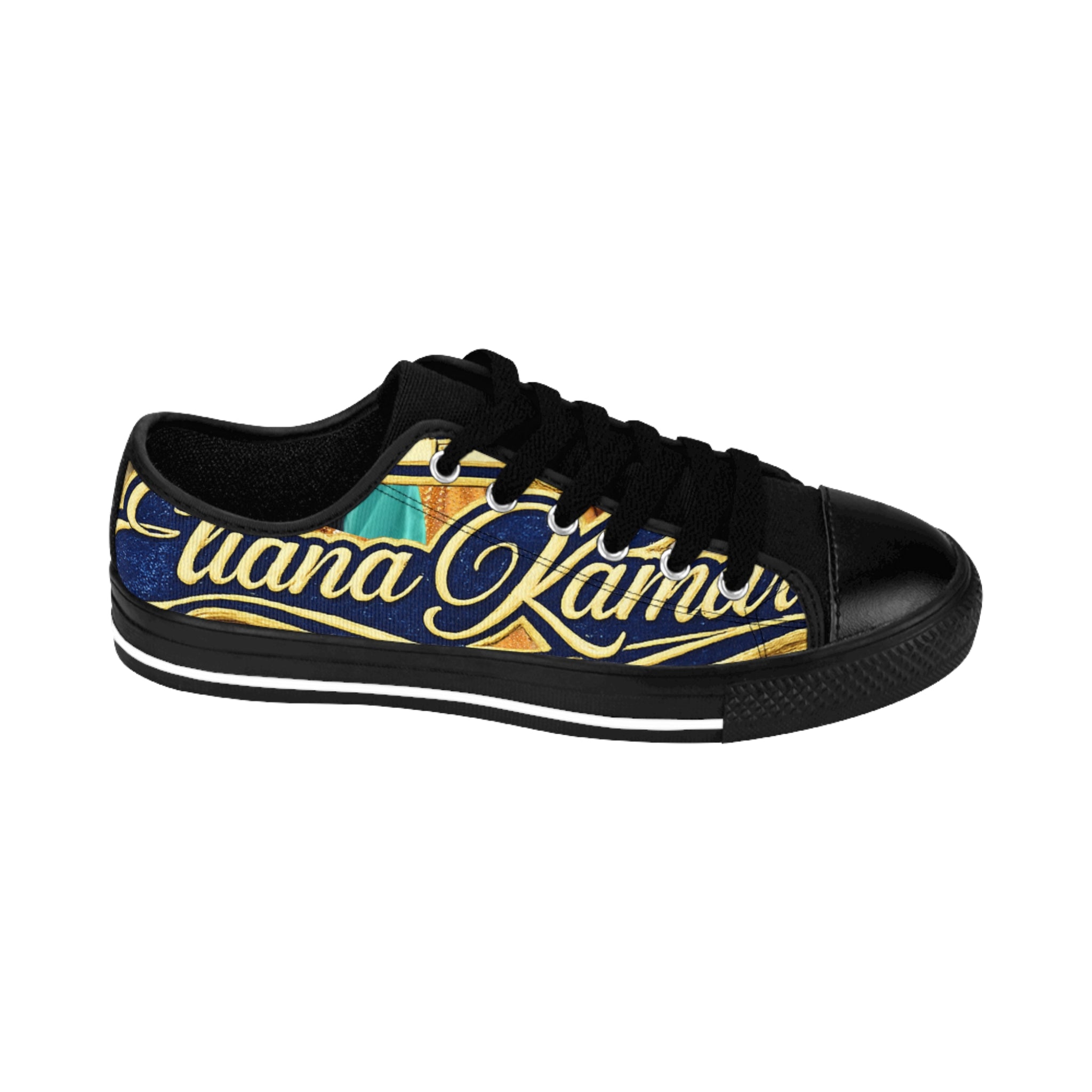Custom Script Graphic Sneakers — Women’s Personalized Name Canvas Shoes