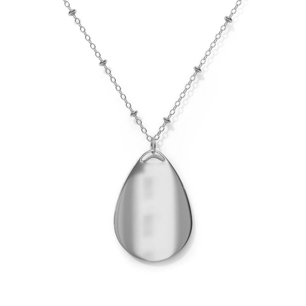 Sierra Leone Racing Oval Necklace — Silver Teardrop Pendant with 232 Graphic