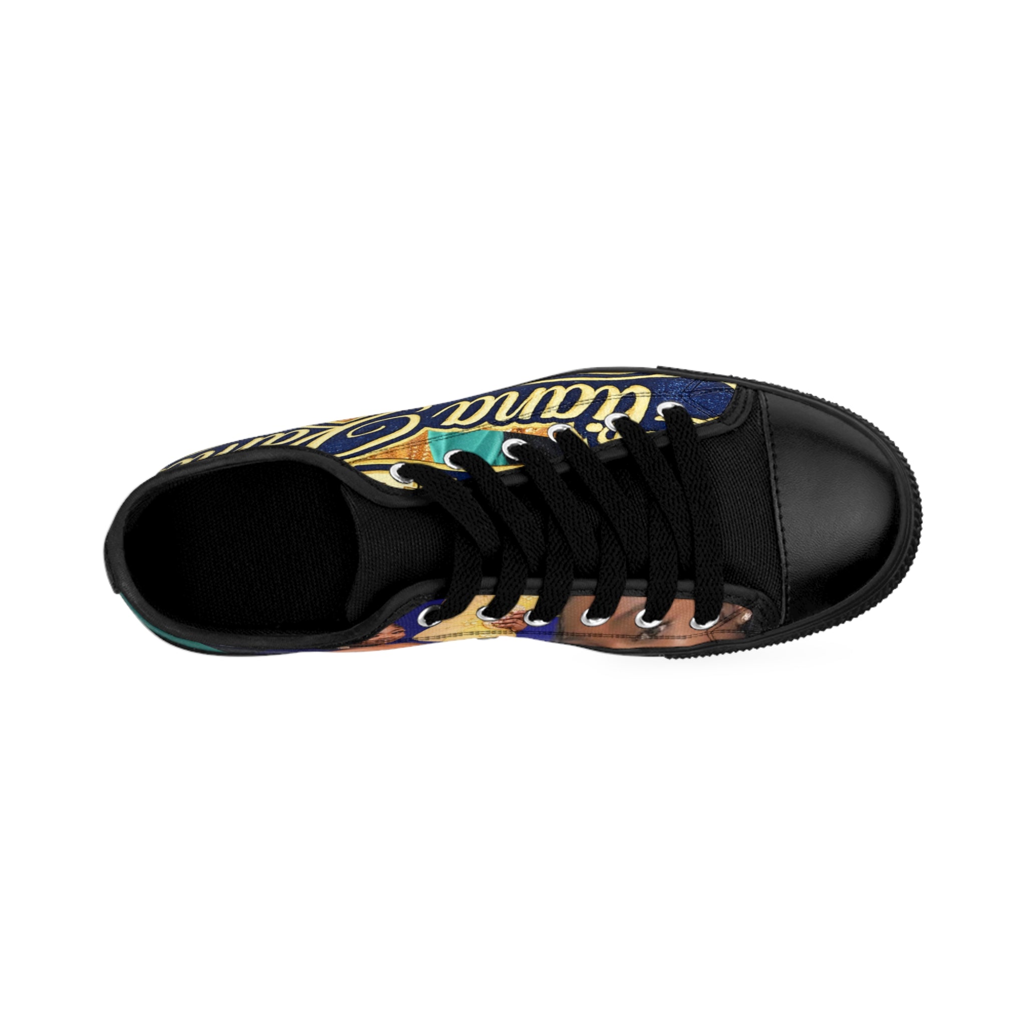 Custom Script Graphic Sneakers — Women’s Personalized Name Canvas Shoes