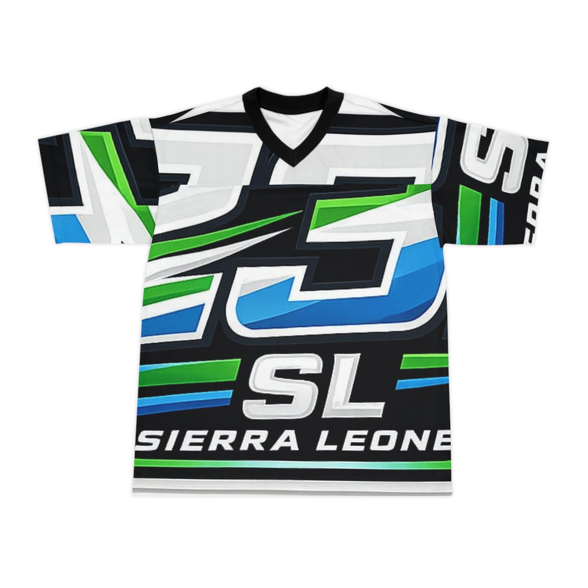 Sierra Leone SL Football Jersey — All-Over Print Soccer Shirt