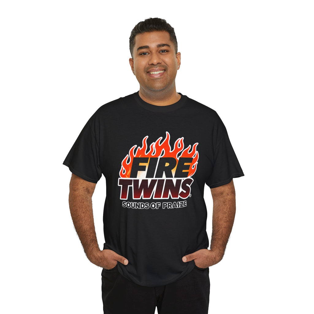 Fire Twins Flame Logo T-Shirt — "Sounds of Praize" Graphic Tee