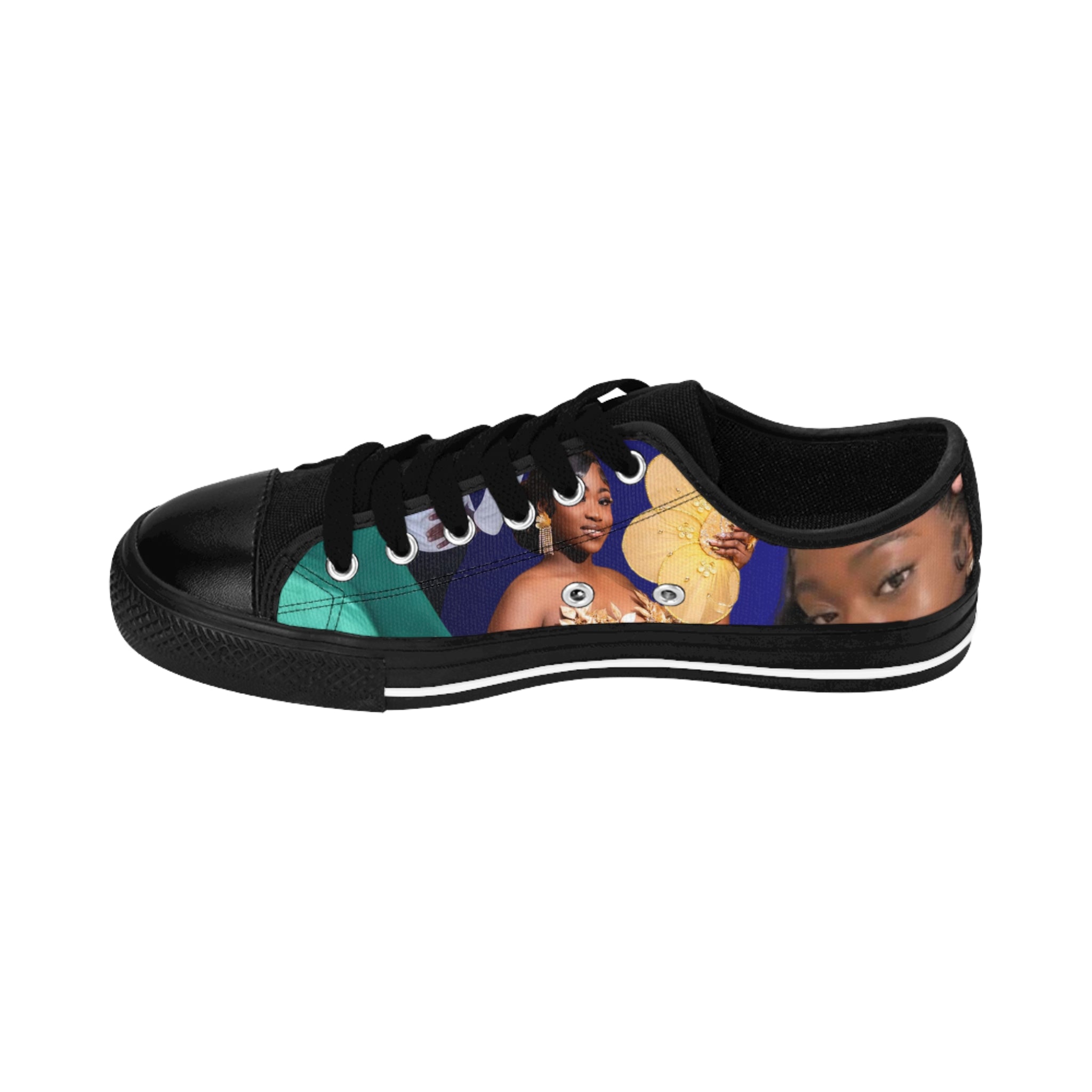 Custom Script Graphic Sneakers — Women’s Personalized Name Canvas Shoes
