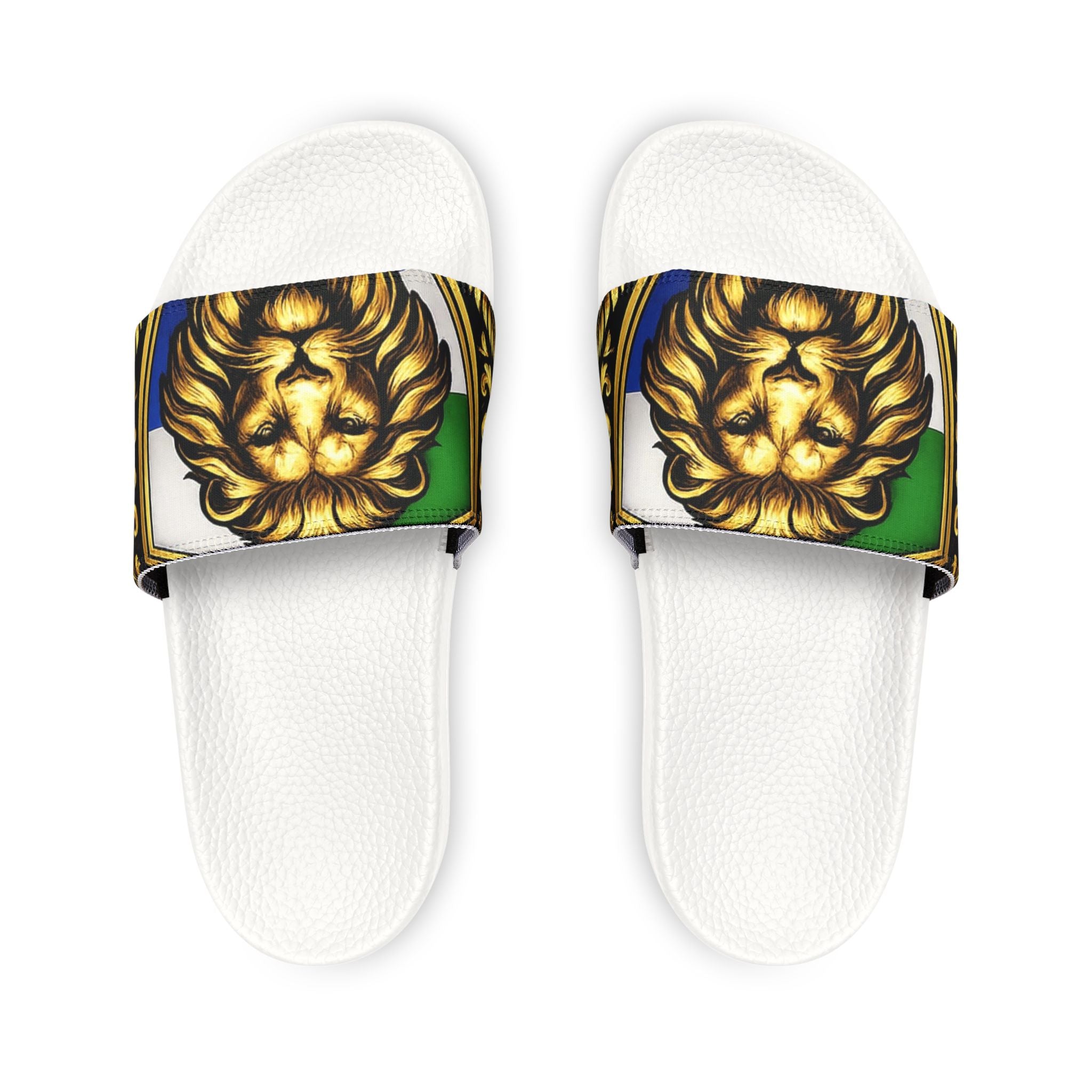Salone Lion Crest Slide Sandals — Removable Strap Men’s Pool Slides