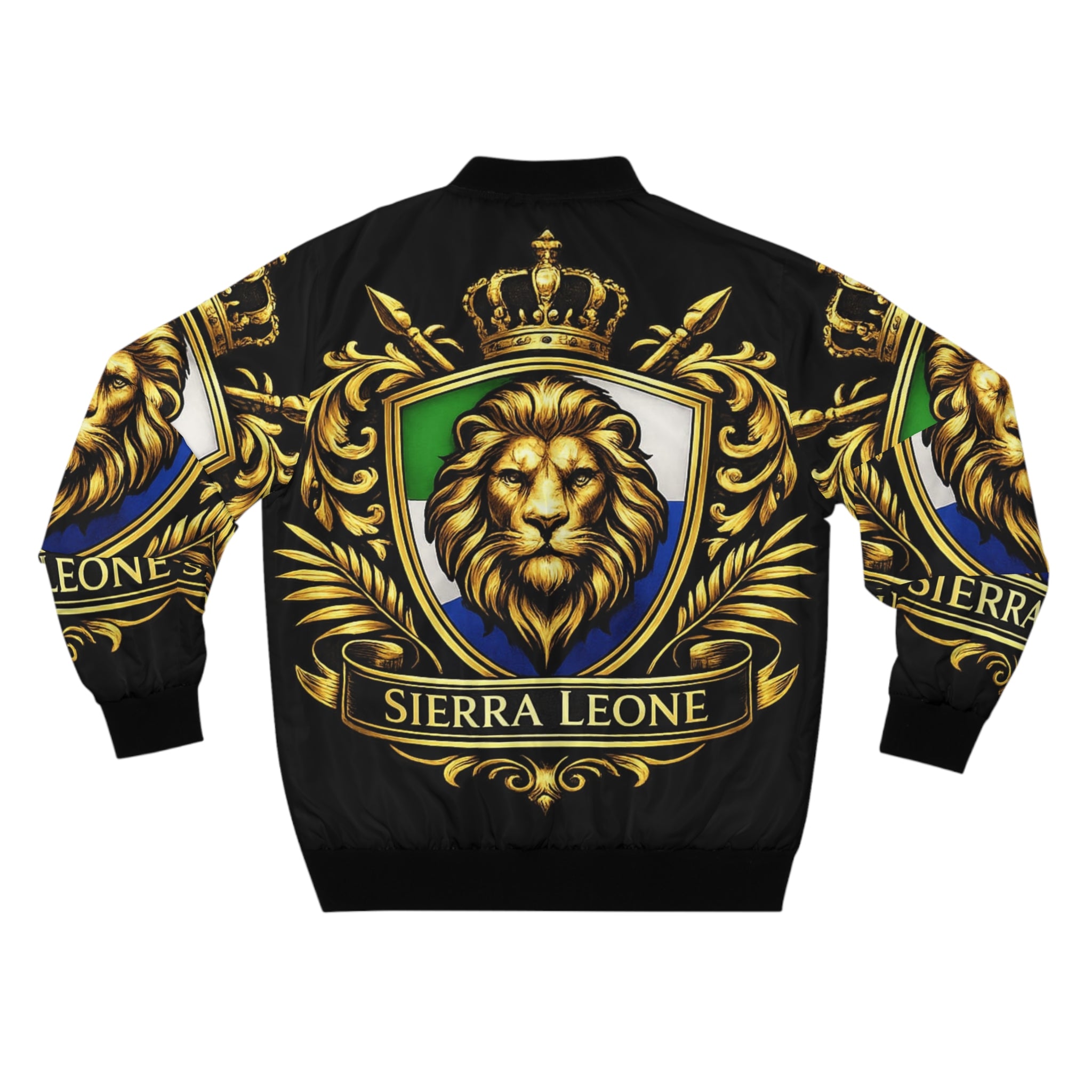 Men's Sierra Leone Lion Crest Bomber Jacket