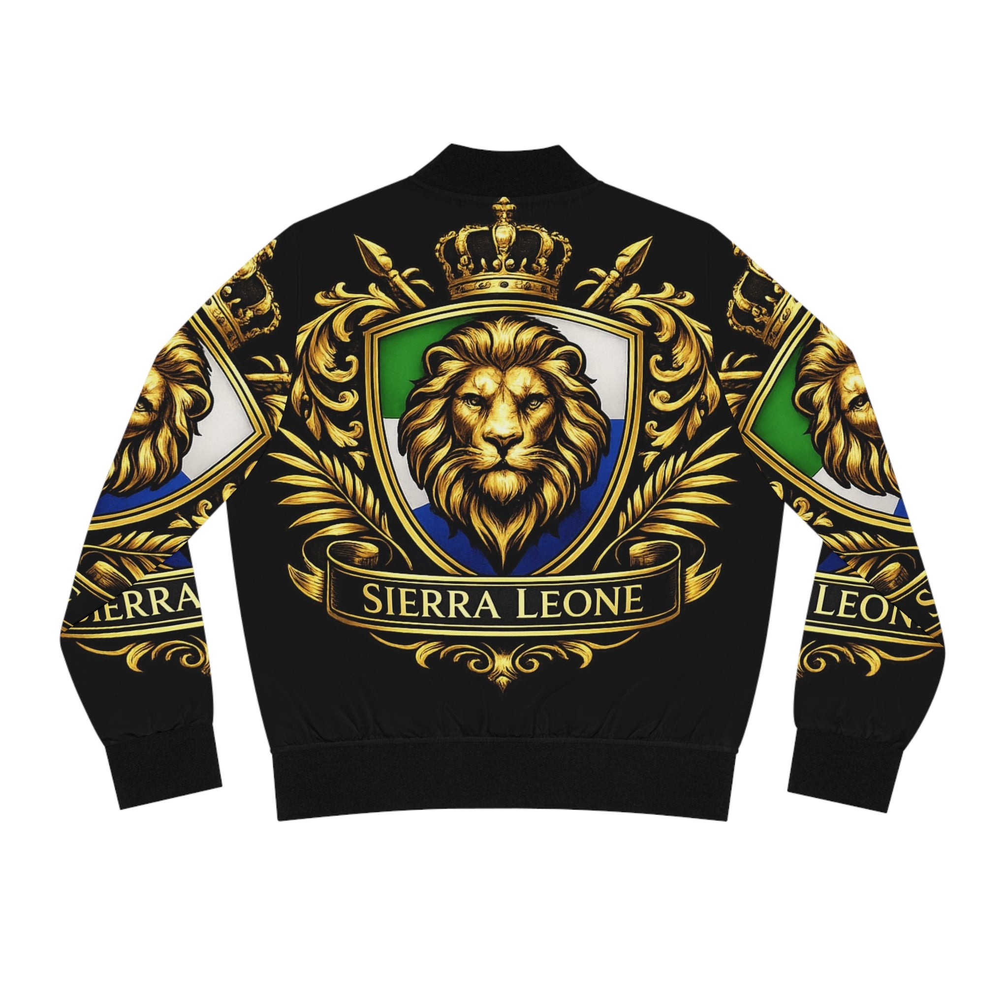 Women's Sierra Leone Lion Crest Bomber Jacket