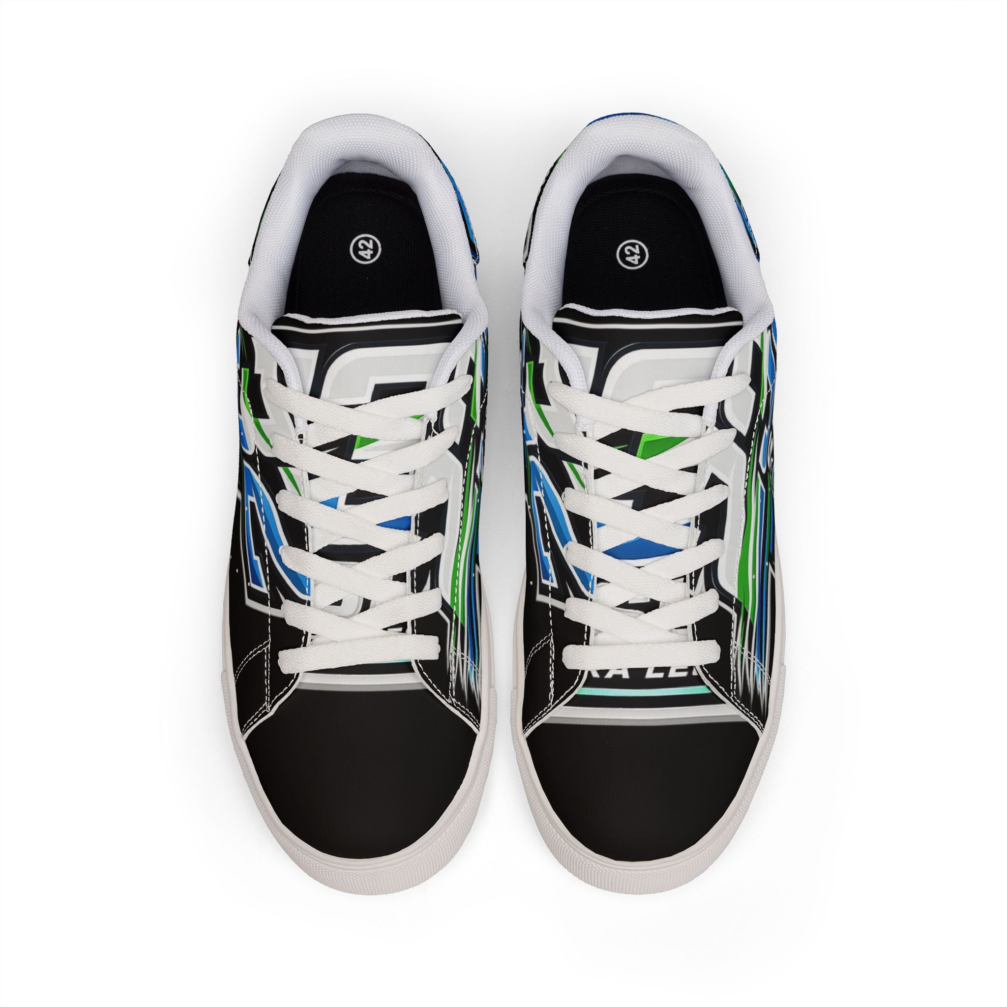 Low-Top Leather Sneakers — Sierra Leone SL 232 Graphic Design