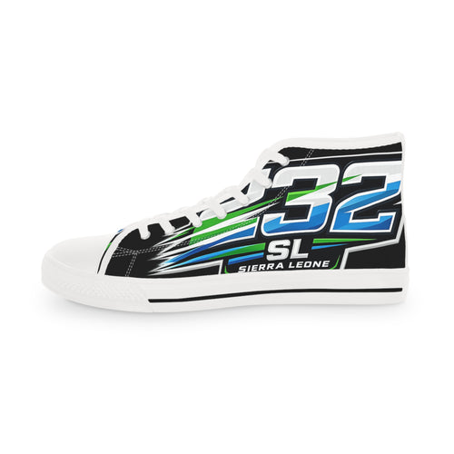 High Top Sneakers — Bold Racing Graphic "SL" Design