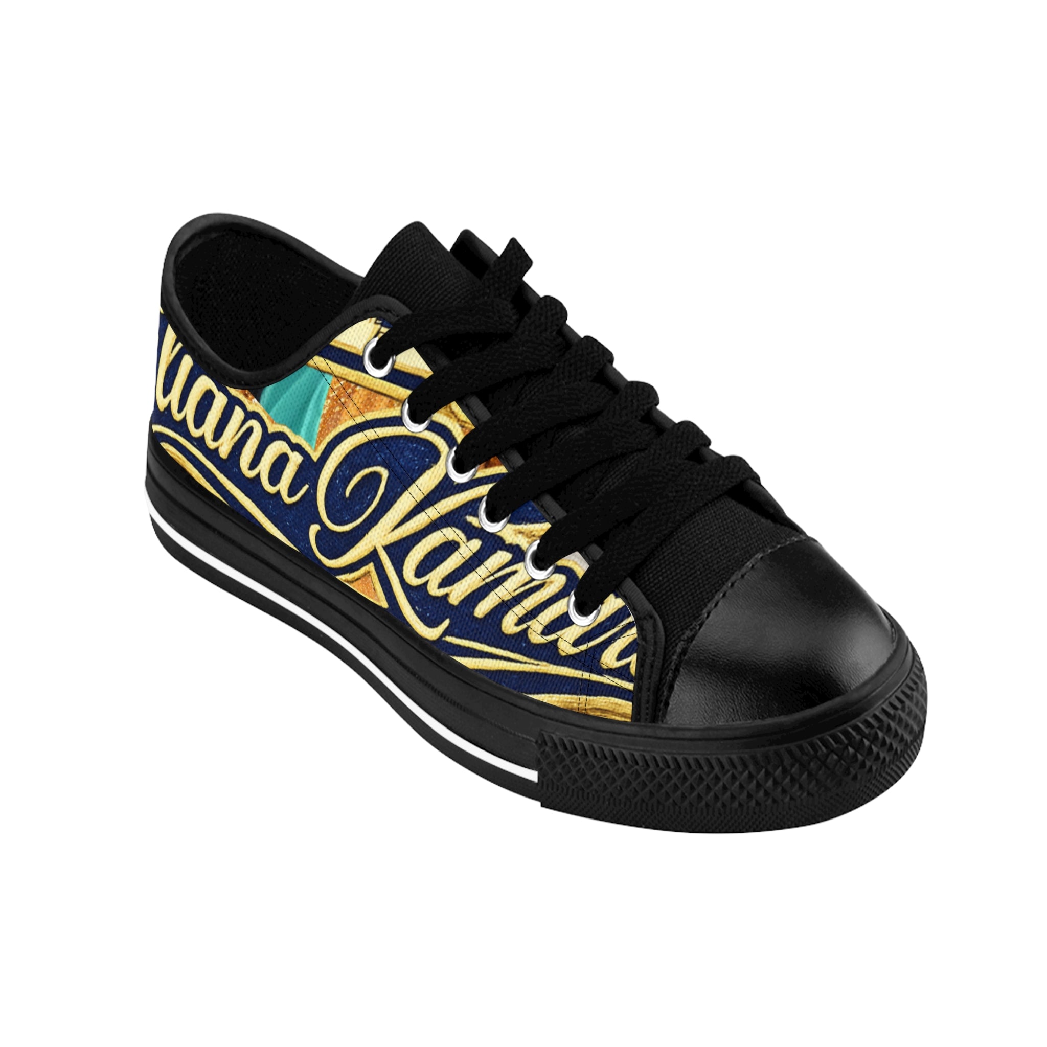 Custom Script Graphic Sneakers — Women’s Personalized Name Canvas Shoes