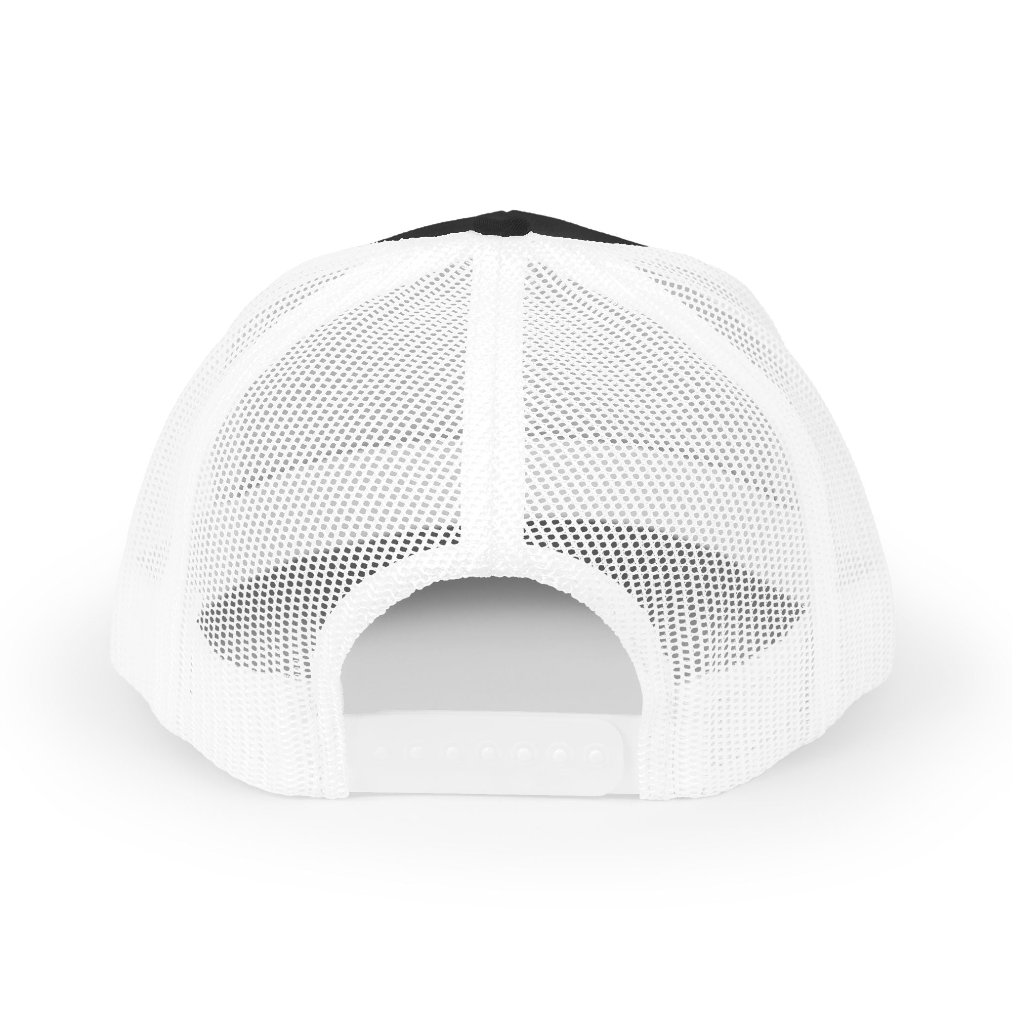 Trucker Hat — "Fire Twins" Retro Flame Logo Mesh Cap