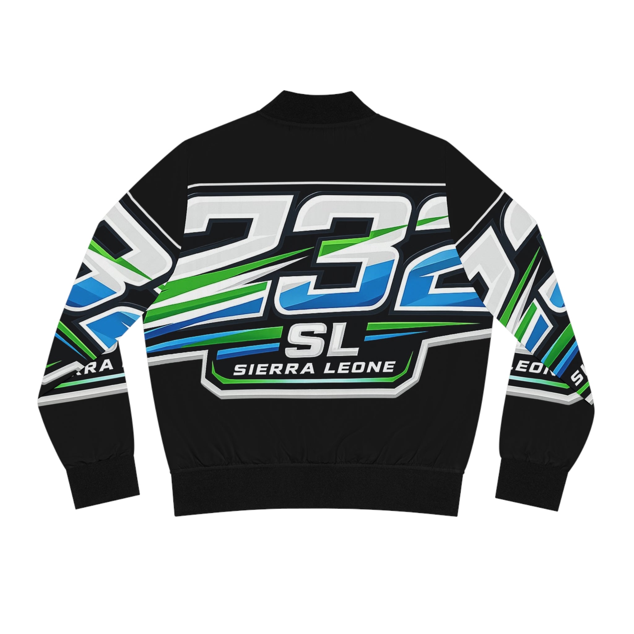 Women's Bomber Jacket — 232 Sierra Leone Graphic Bomber Jacket