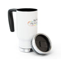 Travel Mug — "My Wife. My Favorite Habit." Stainless Steel 14oz Insulated Travel Mug with Handle