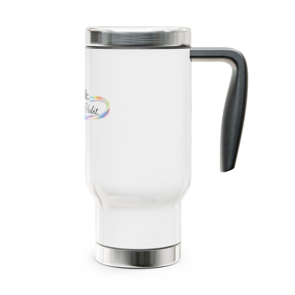 Travel Mug — "My Wife. My Favorite Habit." Stainless Steel 14oz Insulated Travel Mug with Handle