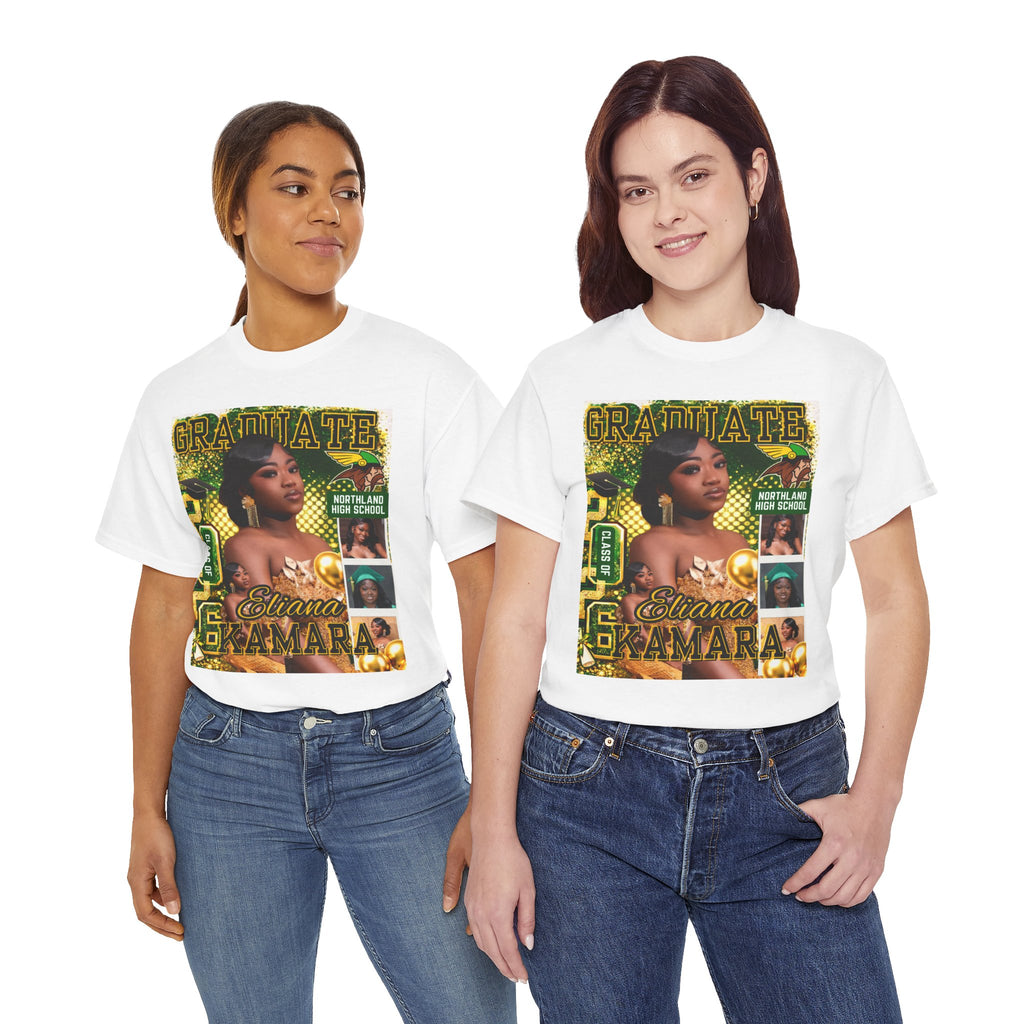 Graduation Photo Tee — Personalized "Graduate" Design with Name (Kamara)