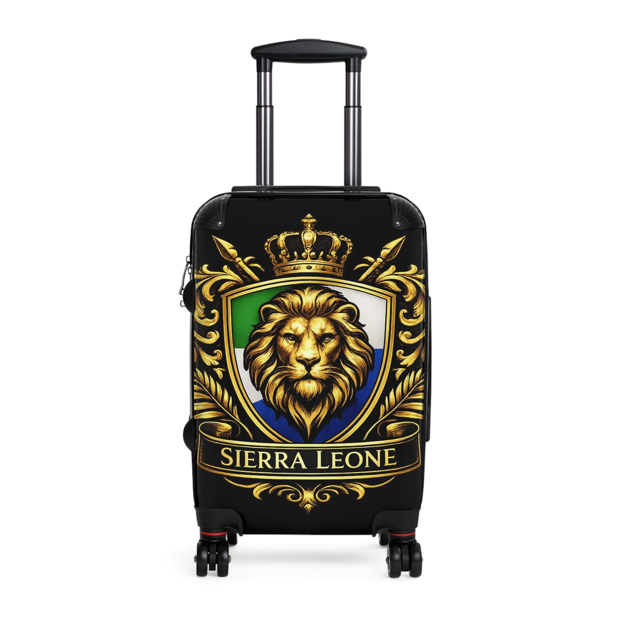 Salone Lion Crest Suitcase — Sierra Leone Travel Luggage
