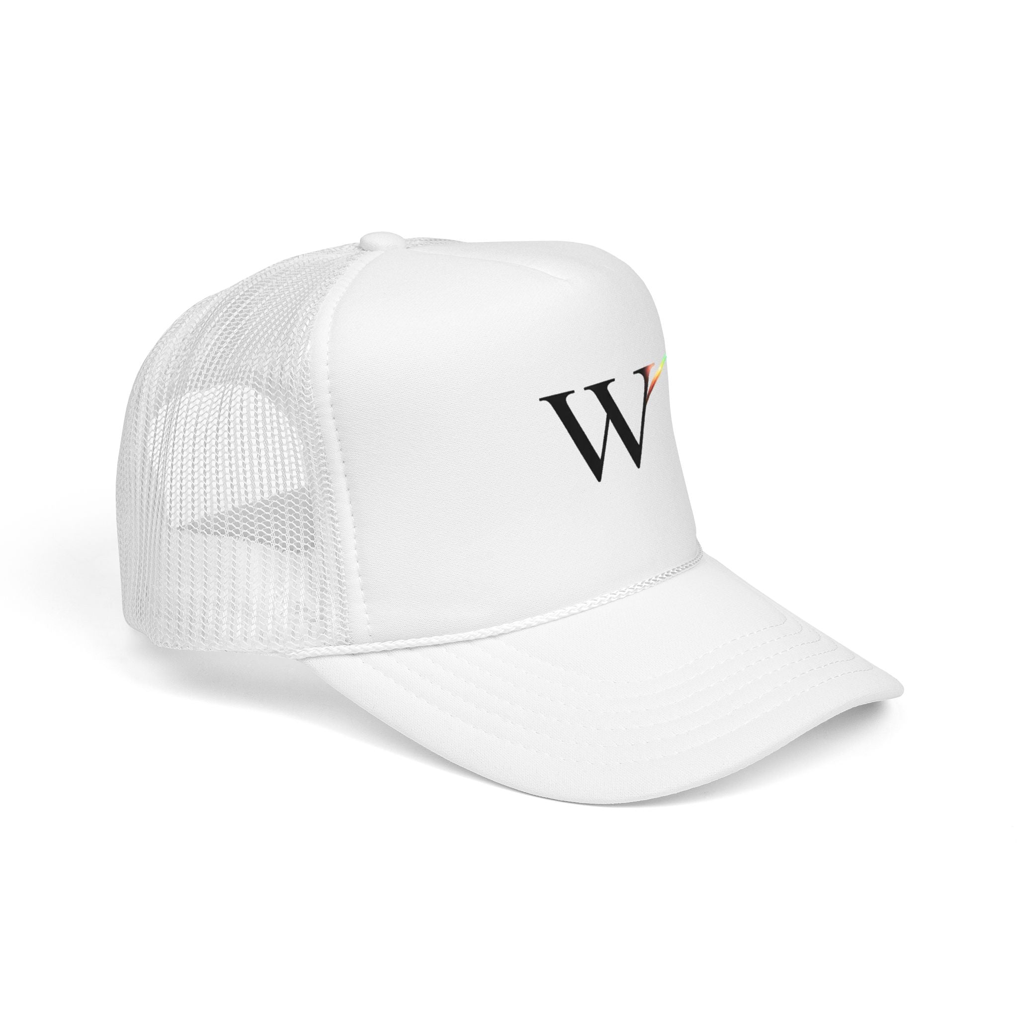 Trucker Hat — "W" Rainbow Foam Cap, Wife Appreciation