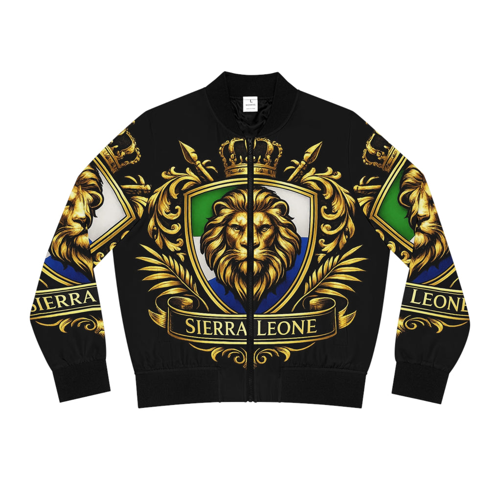 Women's Sierra Leone Lion Crest Bomber Jacket
