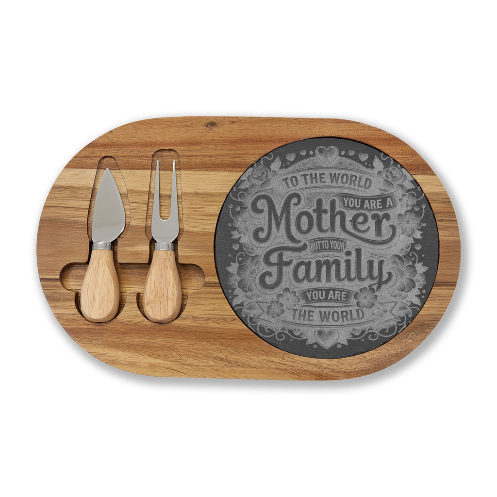 Engraved Mother & Family Charcuterie Board Set