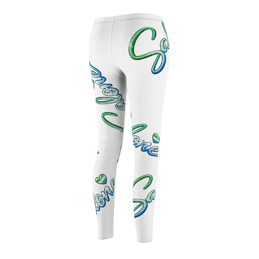 'Salone' Script Heart All-Over Print Women's Leggings